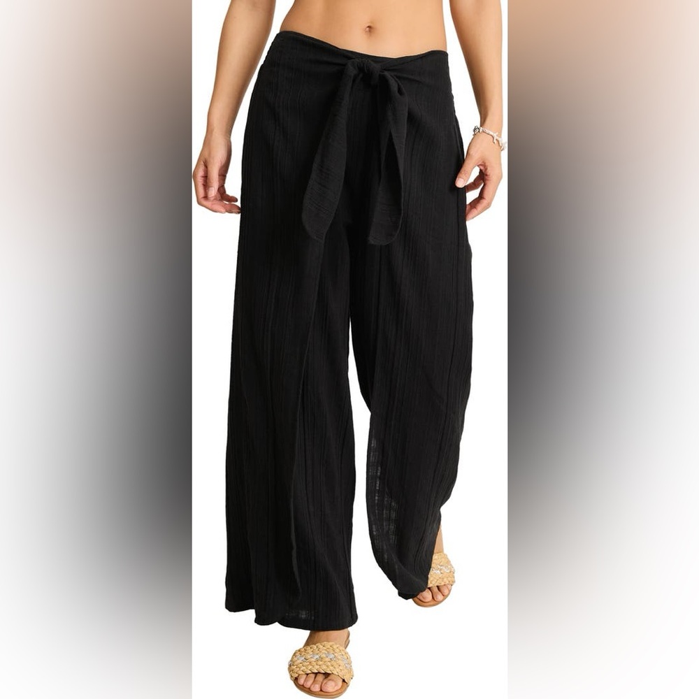 NWT [Tommy Bahama] Mykonos Textured Cover-Up Sarong Pants in Black Women’s XL - Picture 2 of 11